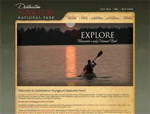 Tablet Screenshot of destinationvoyageursnationalpark.com